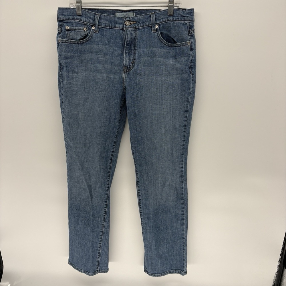 Vintage Levis 505 Jeans Straight Leg Blue Denim Mid Rise Y2K Women‎ 14M 34x30